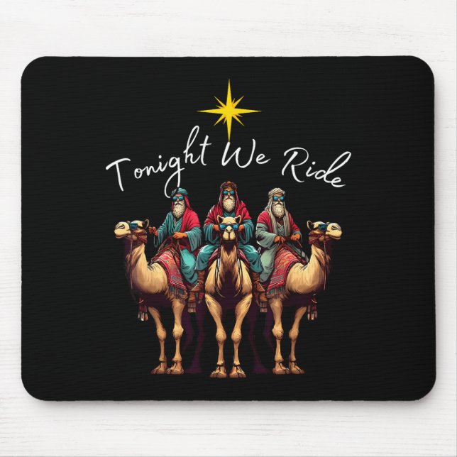 Tonight We Ride Christmas, 3 Wise Men, Christian C Mousepad (Vorne)