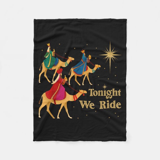 Tonight We Ride Christmas 3 Wise Men Christian Chr Fleecedecke (Vorderseite)