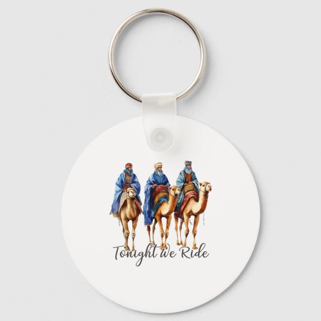 Tonight We Ride Christmas, 3 Wise Men Funny Christ Schlüsselanhänger (Vorderseite)