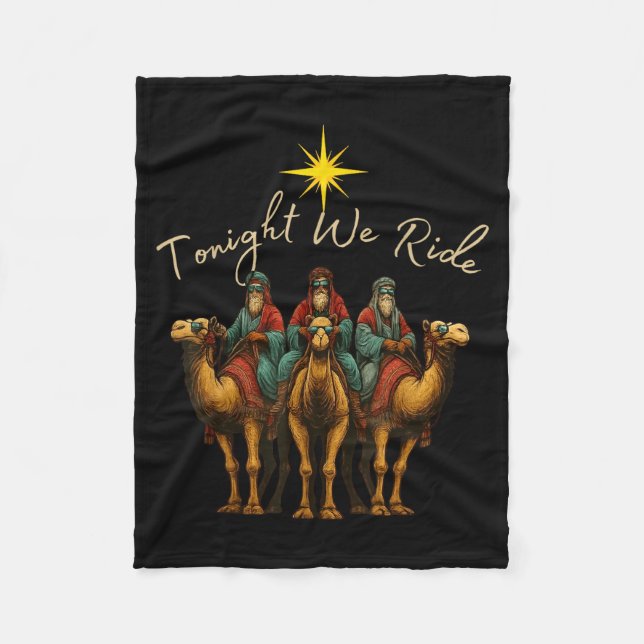 Tonight We Ride Three Wise Men Christmas Nativity  Fleecedecke (Vorderseite)