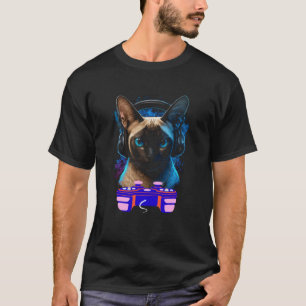 Tonkinese Gaming-Katze Spieler Tier Videospieler M T-Shirt