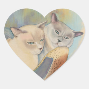 Tonkinese Wertvoll & Romeo Heart Sticker