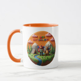Tonkunst „Verloren, aber glücklich“ Camping-Szene Tasse