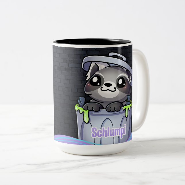 "Tönnchen Tasse" Zweifarbige Tasse (VorderseiteRechts)