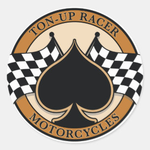 Tonne-oben Rennläufer-Motorräder Runder Aufkleber