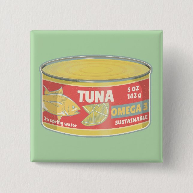 Tonne Thunfischkonserven Button (Vorderseite)