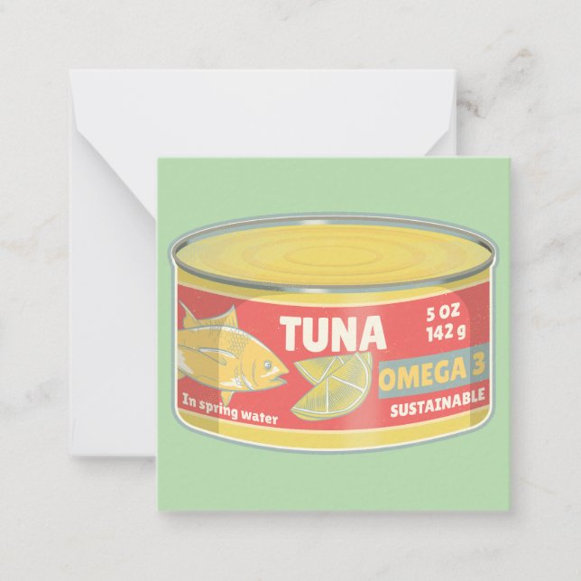 Tonne Thunfischkonserven Mitteilungskarte (Vorderseite)