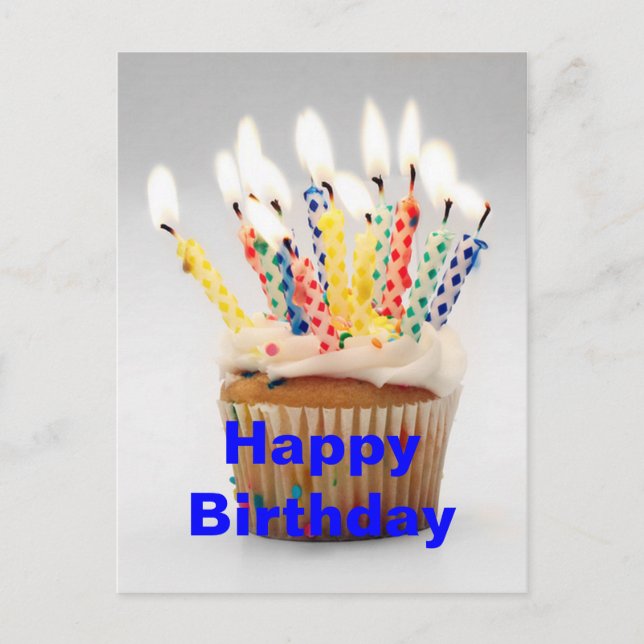Tonnen Kerzen Geburtstag Grußkarte Postkarte (Vorderseite)