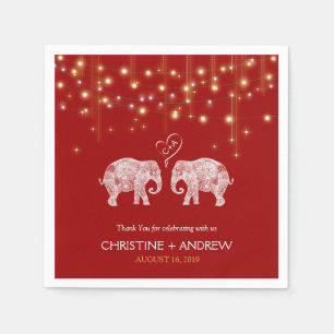 TONNEN LIEBE / Elephant String Lights Custom Serviette
