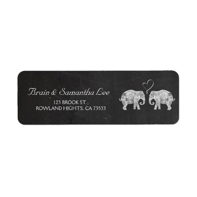 TONNEN LIEBE | Hochzeit mit Elephant Chalkboard (Vorne)