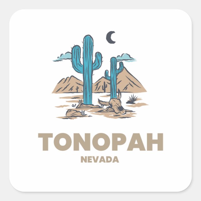 Tonopah - Nevada Quadratischer Aufkleber (Vorderseite)