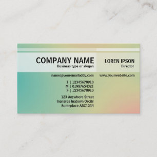 Tons alternatifs - Carte de visite de dégradé doux