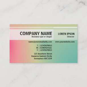 Tons alternatifs - Carte de visite de dégradé doux