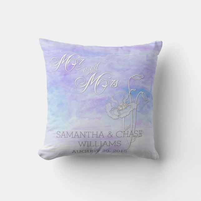 TONS DE BLUES COULEUR D'EAU ET POPIES COUSSIN (Recto)