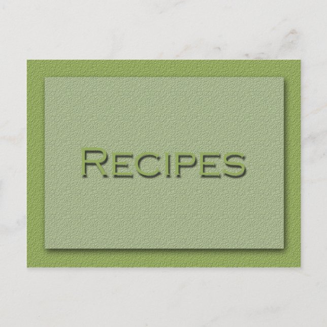 Tons de la carte verte Recette (Devant)