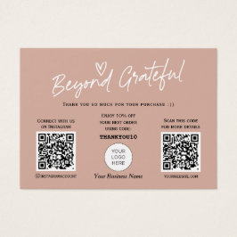 Tons de la Terre Script moderne code QR carte de r