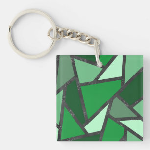 Tons de motif en vitrail vert