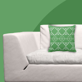 Tons Et Triangle Vert Motif Jeu Oreiller