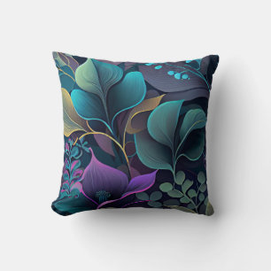 Tons foncés coussin d'accent violet/noir