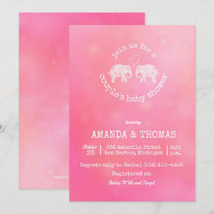 Tons of Love Pink Baby-Mädchen-Party Einladung