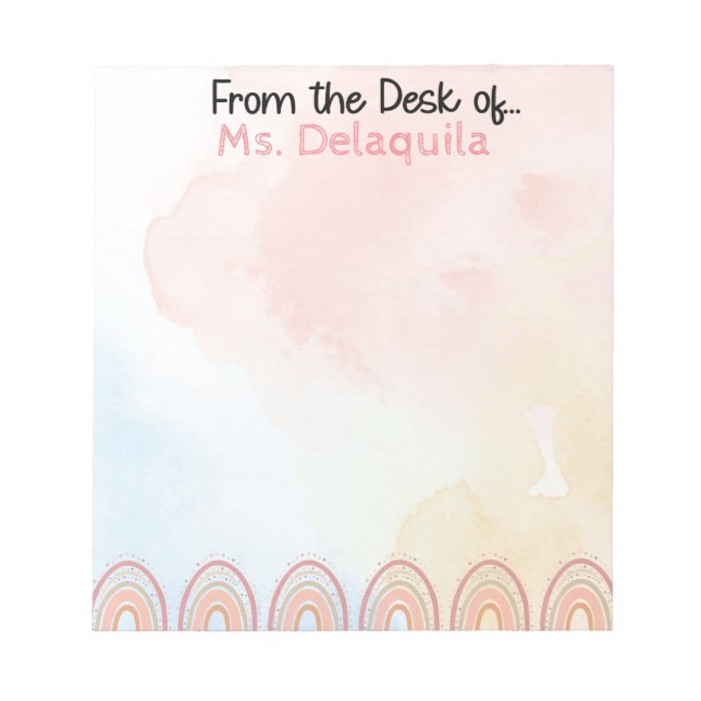 Tons rose et rose Bloc-notes personnalisé (Devant)