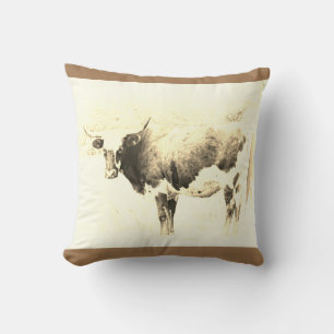 Tons sépia coussin de style vintage