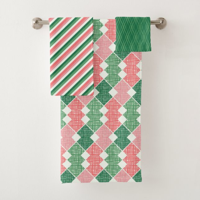 TONS VERT & CORAIL MOTIFS & STRIPES (En situation)