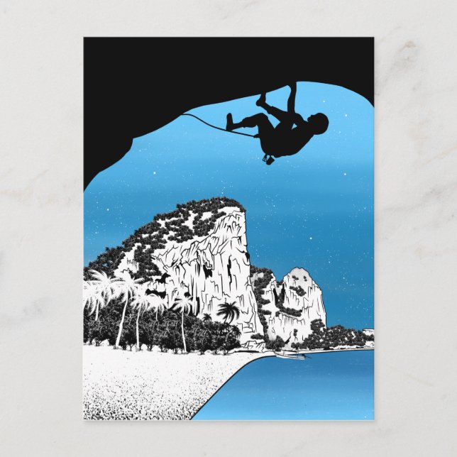Tonsai Beach Climbing Thailand Postkarte (Vorderseite)