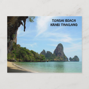 Tonsai Beach Krabi, Thailand Postcard Postkarte