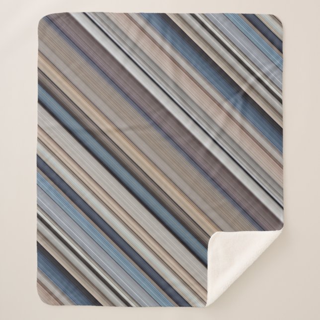 Tonschiefer Kies Blau und Brauner Streifen Sherpadecke (Vorderseite)