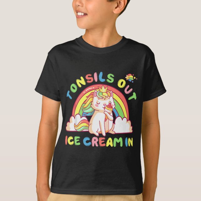 Tonsil-Out-Eiscreme in Operation zur Tonsillenentf T-Shirt (Vorderseite)
