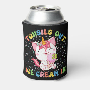 Tonsille draußen, Eiscreme rein Unicorn Cat Dosenkühler