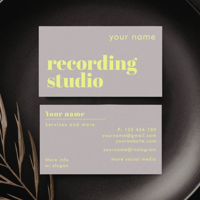 Tonstudio Schallplattenlabel Visitenkarte (Von Creator hochgeladen)