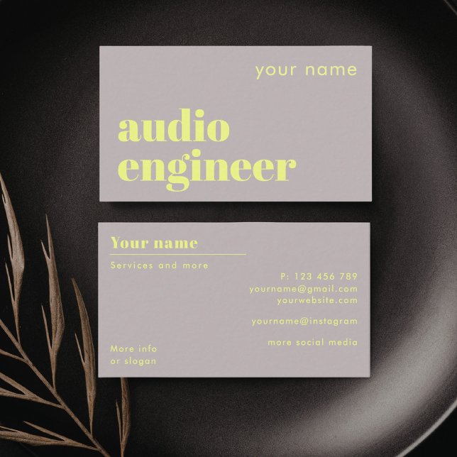 Tontechniker Audio Engineer Visitenkarte (Von Creator hochgeladen)