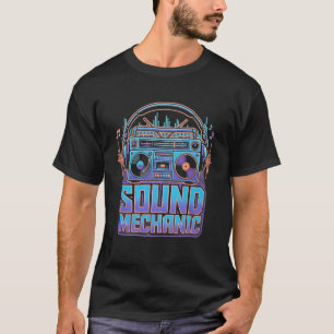 Tontechniker Retro Boombox DJ Musik T-Shirt