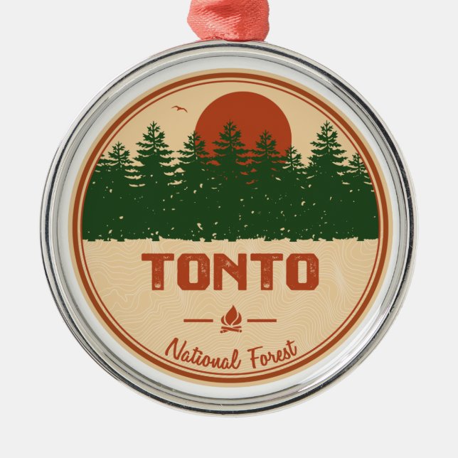 Tonto National Forest Ornament Aus Metall (Vorne)