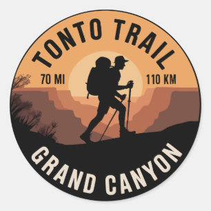 Tonto Trail Grand Canyon Wanderung Runder Aufkleber