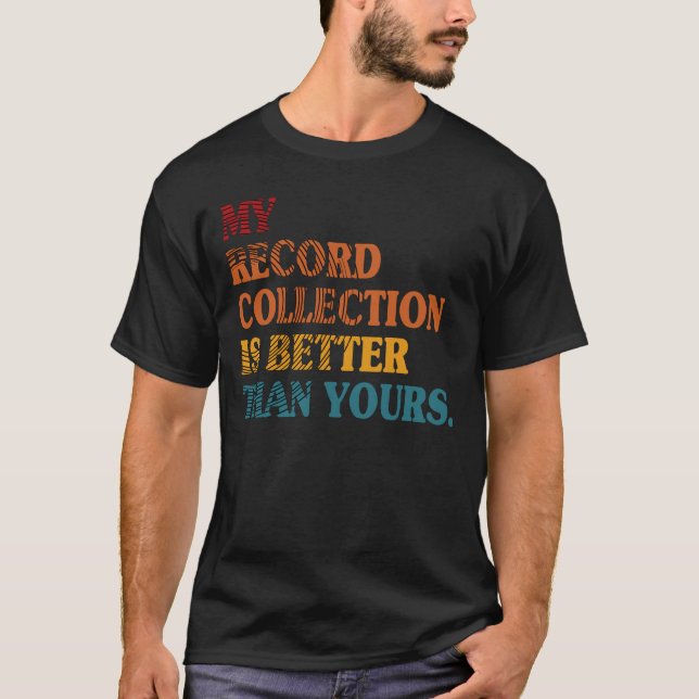 Tonträger Vinyl Platten Retro LP Alte Schule T-Shirt (Vorderseite)