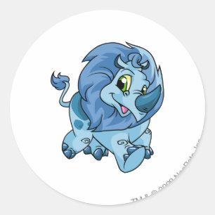 Tonu Blue Runder Aufkleber