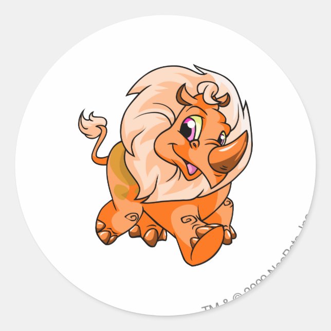 Tonu Orange Runder Aufkleber (Vorderseite)