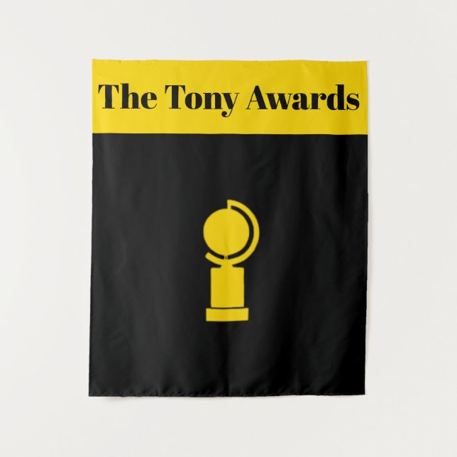 Tony Awards Party Playbill Style Background Wandteppich (Vorderseite)