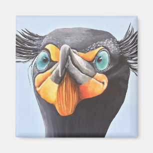 Tony, ein Kormoran Doppelt-Mit Haube Magnet