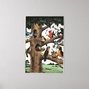 Tony Millionaire chante Oiseaux toile Art Imprimer