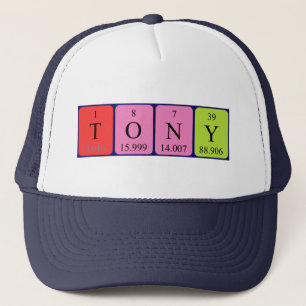 Tony-Periodensystemnamenhut Truckerkappe