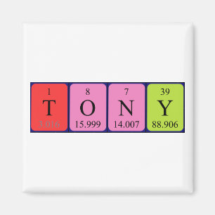 Tony Peripherischer Namensmagnet Magnet