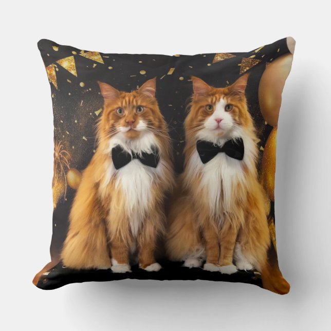 Tony und Teddy Cat Kissen (Vorderseite)