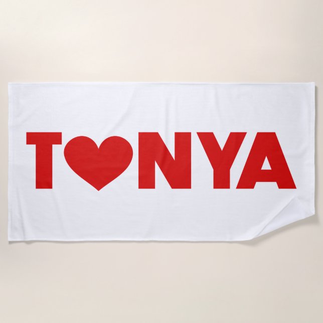 Tonya-Liebe Strandtuch (Vorderseite)