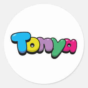Tonya Runder Aufkleber