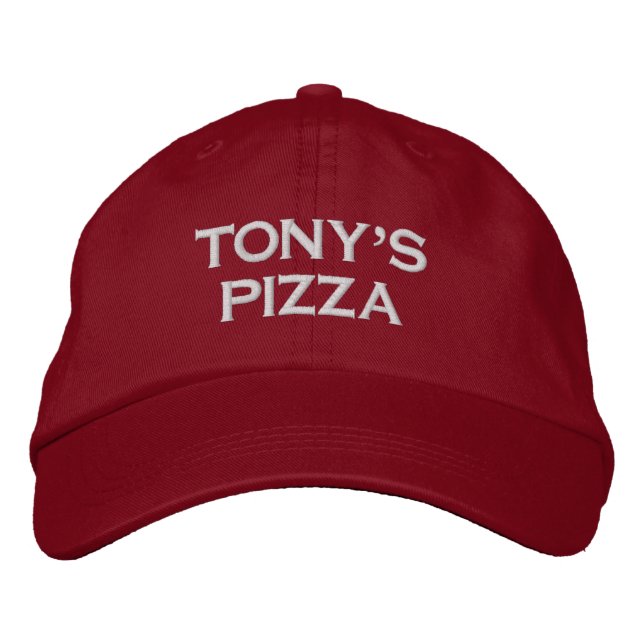 TONYS PIZZA BESTICKTE BASEBALLKAPPE (Vorderseite)