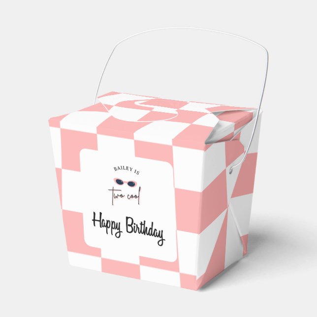 Too Cool 2nd Birthday Favor Box Geschenkschachtel (Vorderseite)